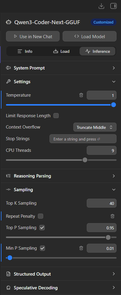 Qwen3 Coder Next tweaks