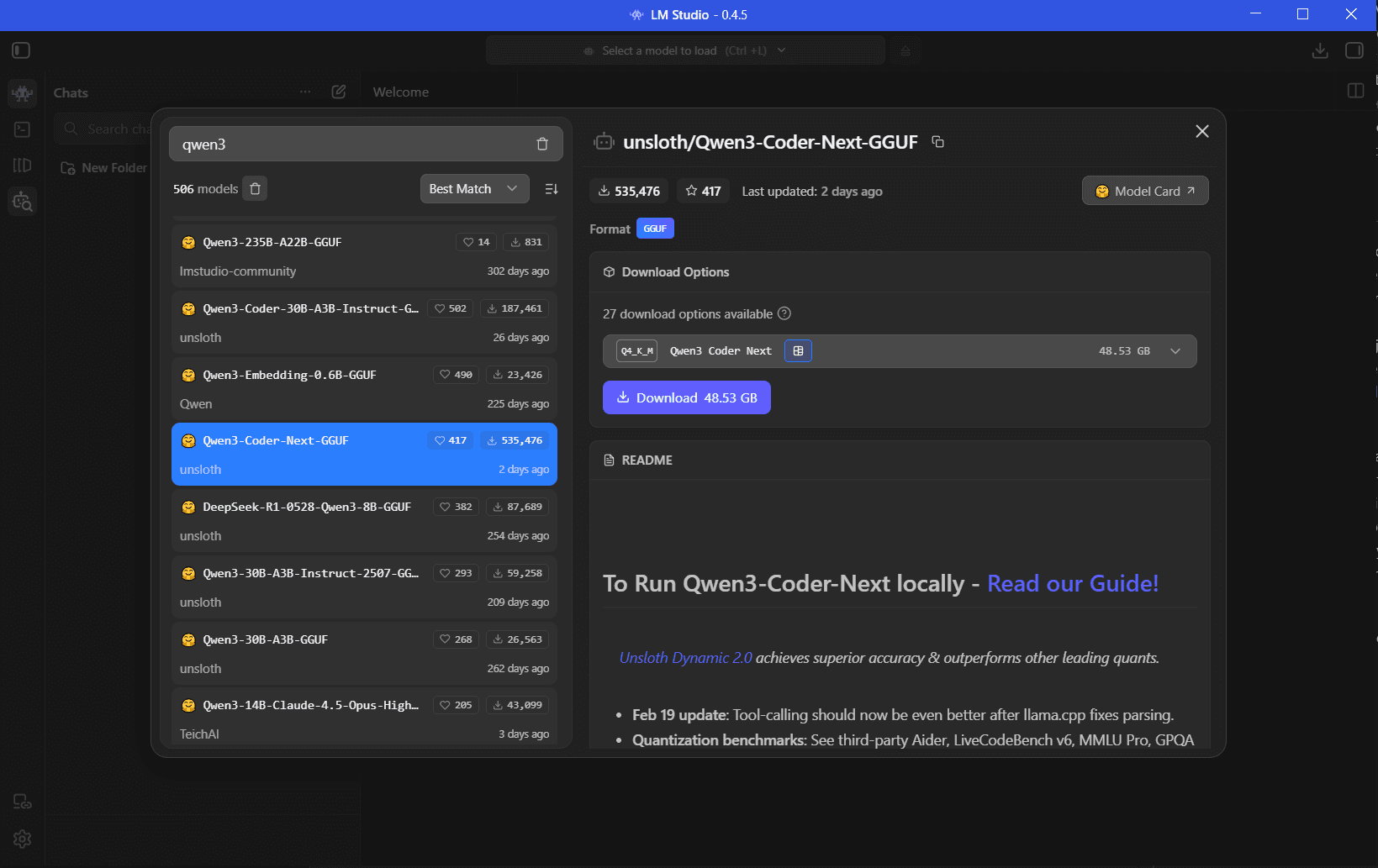 Model Download Screen